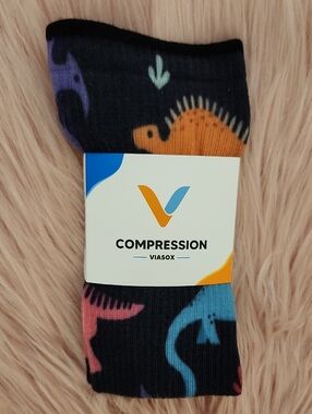 Brand New VIASOX COMPRESSION PRINT COMPRESSION SOCKS-S/M